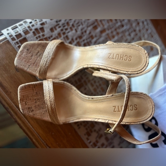 NIB Schutz Filipa Natural Heels 9.5 - Picture 7 of 8